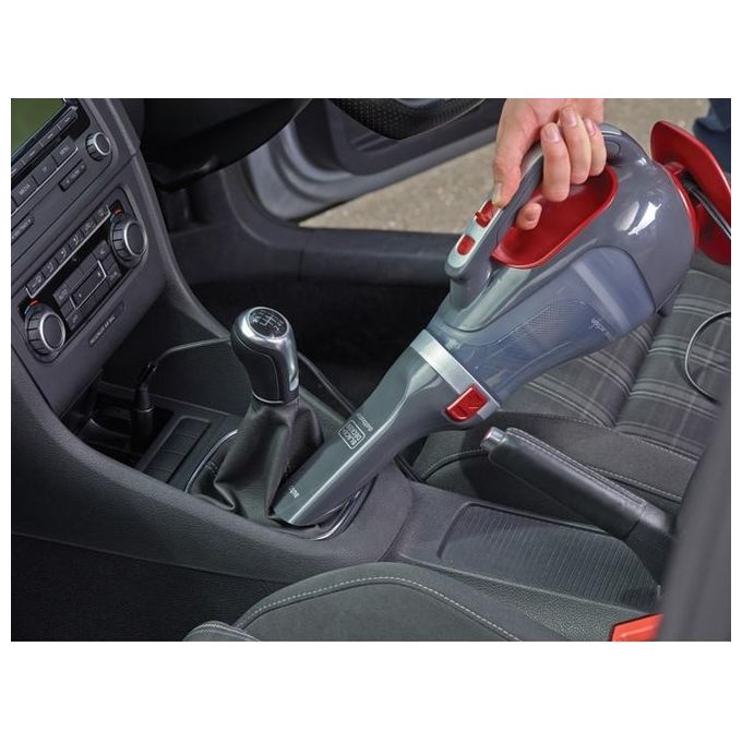 Black+Decker ADV1200 Dustbuster Aspirabriciole per Auto Capacita' 0,6 L Lunghezza Cavo 5 metri Grigio-Rosso