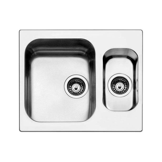 Apell TO3415IBC Serie Torino Lavello Acciaio Spazzolato da Incasso 1 Vasca + 1-2  58x50cm