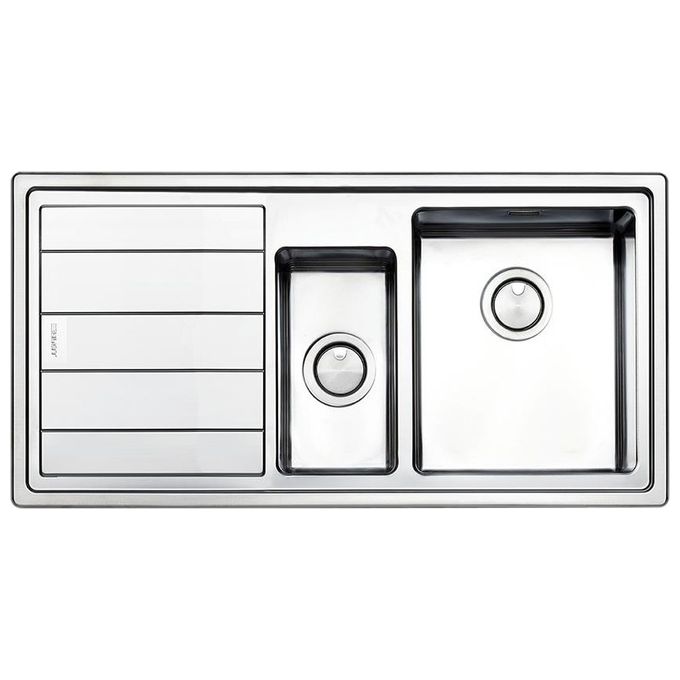 Apell LNP1002ILBC Serie Linear Plus Lavello Acciaio Spazzolato da Incasso Gocciolatoio a Sinistra 1 vasca e 1-2 100x50cm