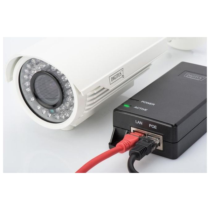 Digitus iniettore poe+ 802.3at, 30 watt per reti