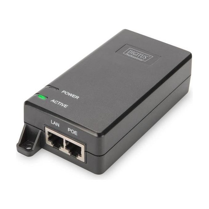 Digitus iniettore poe+ 802.3at, 30 watt per reti