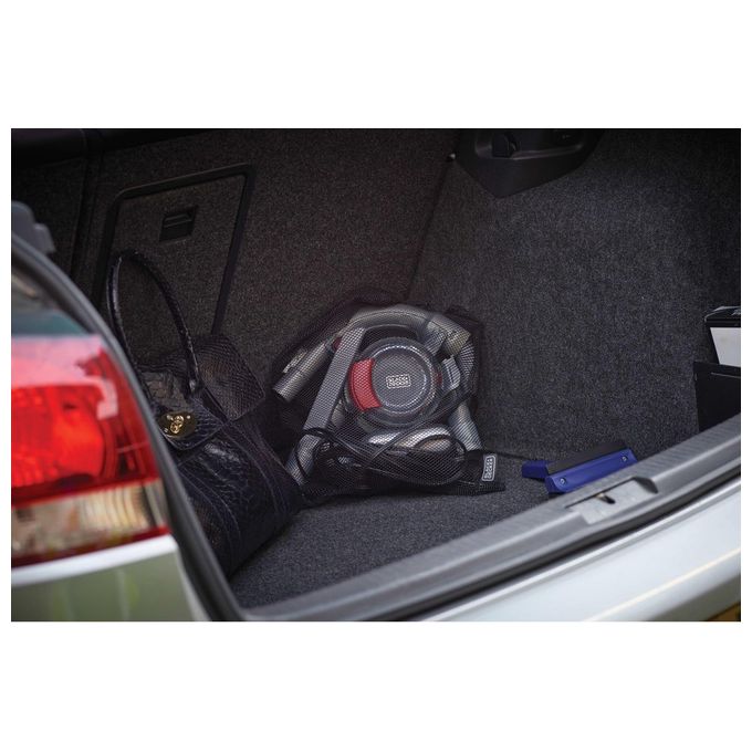 Black+Decker PD1200AV-XJ Dustbuster Flexi Aspirapolvere per Auto  0,56 L 12 V Tecnologia Ciclonica Grigio-Rosso