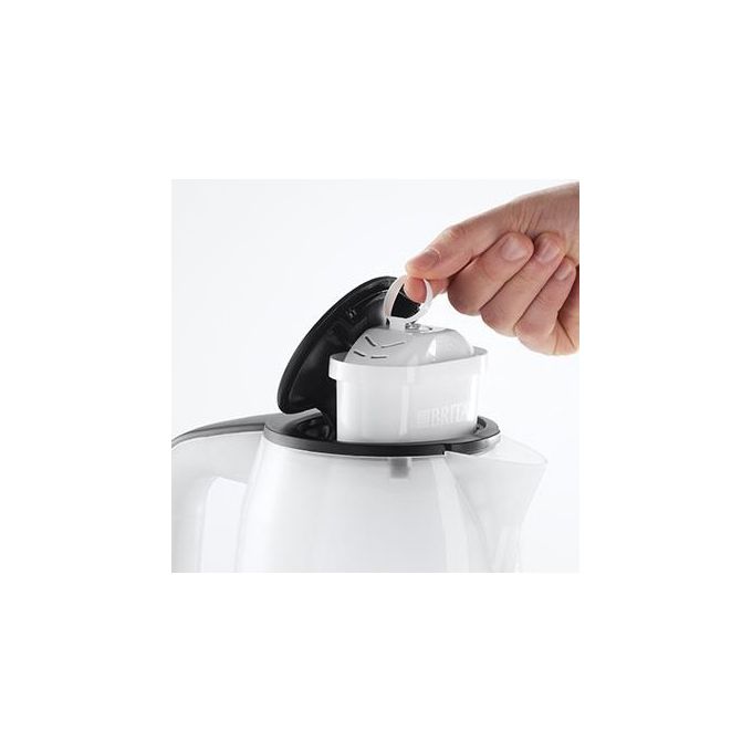 Russell Hobbs 22850-70 Purity Bollitore Elettrico 1 L 2200 W Filtro Brita Luce LED Base 360° colore Nero Argento Trasparente