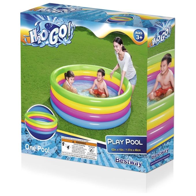 Bestway 51117 Piscina Tonda Arcobaleno 157 H 46