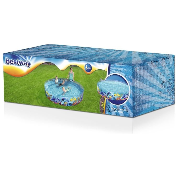 Bestway piscina gonfiabile rotonda per bambini 1612 l multicolore 3 anni 55031