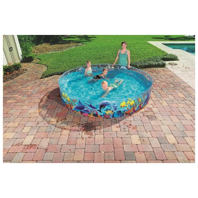 Bestway piscina gonfiabile rotonda per bambini 1612 l multicolore 3 anni 55031