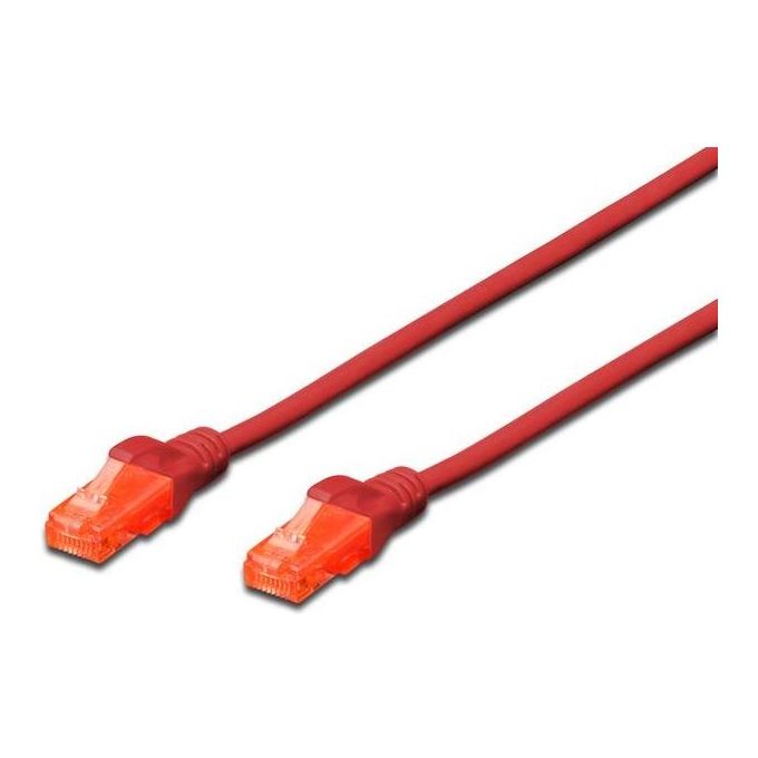 Digitus cavo rete utp cat 6 non schermato mt 2 rosso