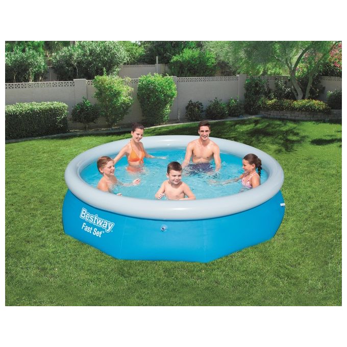 Bestway piscina gonfiabile fast set 57266 rotonda 305x76 cm 3638 l fuori terra