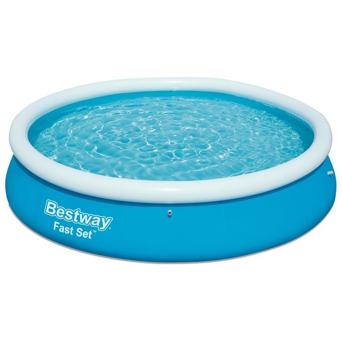 Bestway B01CGITGMG Fast Set Piscina Gonfiabile Rotonda 366x76 cm Capacita' 5377 L Materiale TriTech colore Blu