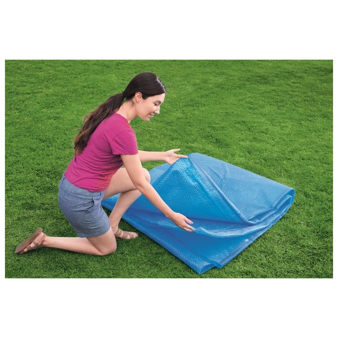 Bestway 58253 Copertura Solare per Piscina in PE Diametro 462 cm per Piscine 488 cm colore Blu