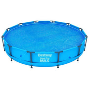 Bestway 58242 Telo Termico per Piscina Rotonda Flowclear 366 cm in PE Effetto Serra colore Blu