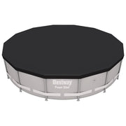 Bestway 58248-19 Flowclear Telo Copertura Piscina Fuori Terra Rotonda 427 cm Fori di Drenaggio colore Grigio