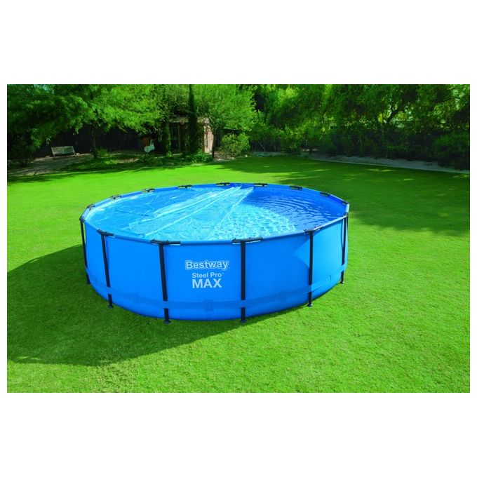 Bestway 58253 Copertura Solare per Piscina in PE Diametro 462 cm per Piscine 488 cm colore Blu