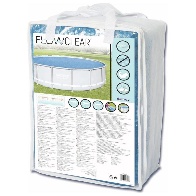 Bestway 58253 Copertura Solare per Piscina in PE Diametro 462 cm per Piscine 488 cm colore Blu