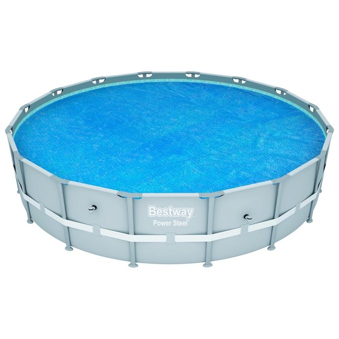 Bestway 58253 Copertura Solare per Piscina in PE Diametro 462 cm per Piscine 488 cm colore Blu