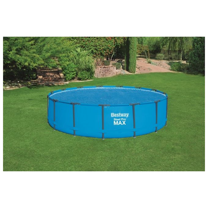Bestway 58253 Copertura Solare per Piscina in PE Diametro 462 cm per Piscine 488 cm colore Blu