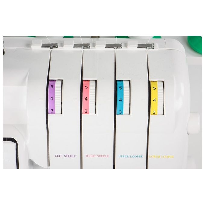 Gritzner 788 Serie Overlock Macchina da Cucire Overlock 2-3-4 Fili Trasporto Differenziale Braccio Libero 1300 punti-min colore Bianco