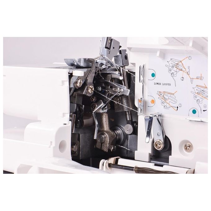 Gritzner 788 Serie Overlock Macchina da Cucire Overlock 2-3-4 Fili Trasporto Differenziale Braccio Libero 1300 punti-min colore Bianco