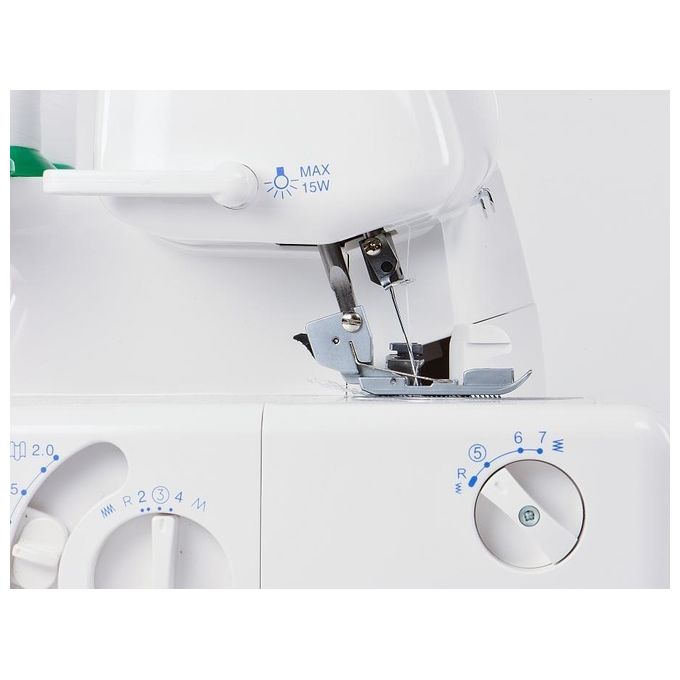 Gritzner 788 Serie Overlock Macchina da Cucire Overlock 2-3-4 Fili Trasporto Differenziale Braccio Libero 1300 punti-min colore Bianco