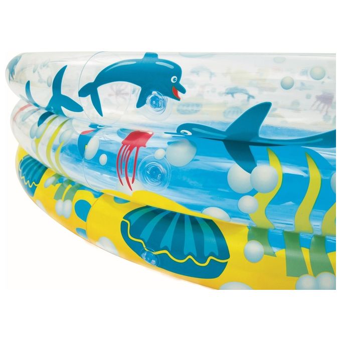 Bestway 51004 Deep Dive Piscina Gonfiabile per Bambini 3 Anelli 152x30 cm 282 L colore Blu