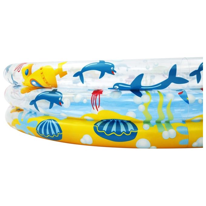 Bestway 51004 Deep Dive Piscina Gonfiabile per Bambini 3 Anelli 152x30 cm 282 L colore Blu
