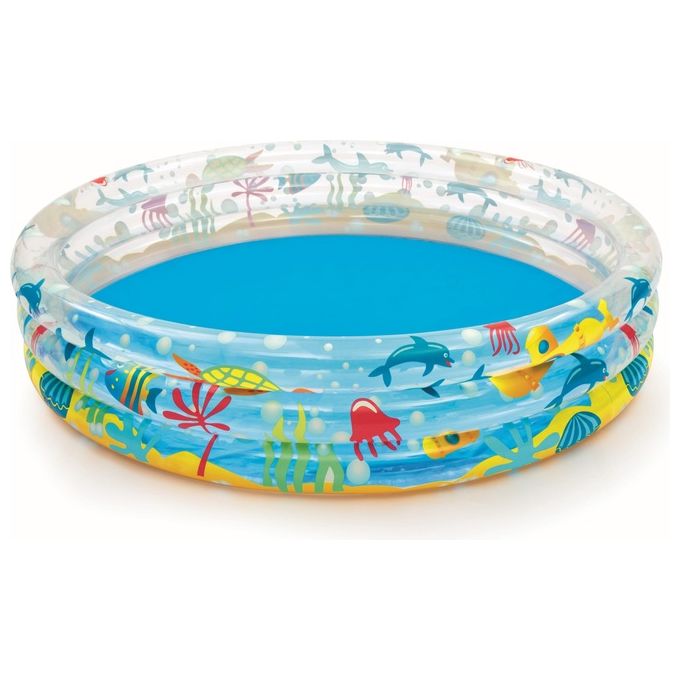 Bestway 51004 Deep Dive Piscina Gonfiabile per Bambini 3 Anelli 152x30 cm 282 L colore Blu