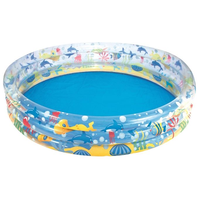 Bestway 51004 Deep Dive Piscina Gonfiabile per Bambini 3 Anelli 152x30 cm 282 L colore Blu