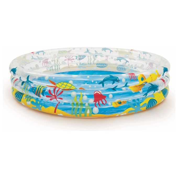 Bestway 51004 Deep Dive Piscina Gonfiabile per Bambini 3 Anelli 152x30 cm 282 L colore Blu