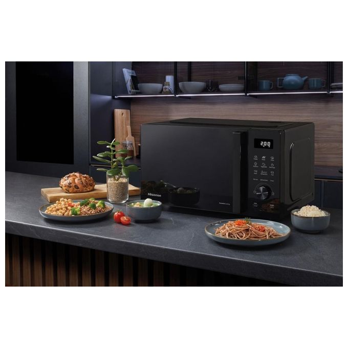 Hisense H20MOBSD1H Forno a Microonde Solo 20 L 700W 9 Programmi Rivestimento Ceramica colore Nero