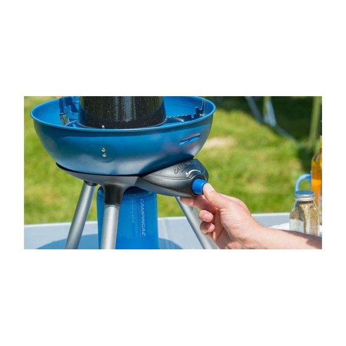 Campingaz PARTY GRILL 200 Fornello Grill Portatile a Gas 2000 W Kettle Accensione Piezoelettrica Easy Clic Plus colore Blu