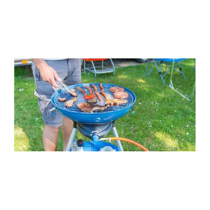 Campingaz 2000025698 Party Grill 600 R Barbecue da Campeggio a Gas 4000 W Piastra Antiaderente Accensione Piezoelettrica colore Nero