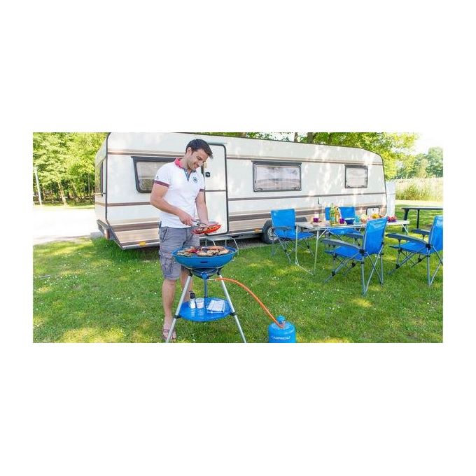 Campingaz 2000025698 Party Grill 600 R Barbecue da Campeggio a Gas 4000 W Piastra Antiaderente Accensione Piezoelettrica colore Nero