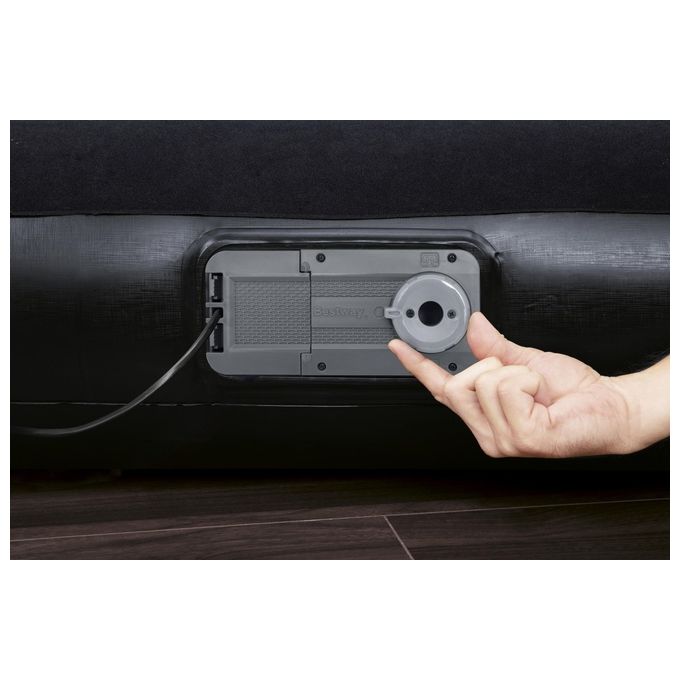 Bestway 67556 Tritech Materasso Gonfiabile Singolo pompa integrata superficie floccata 188x99x30 cm colore Grigio