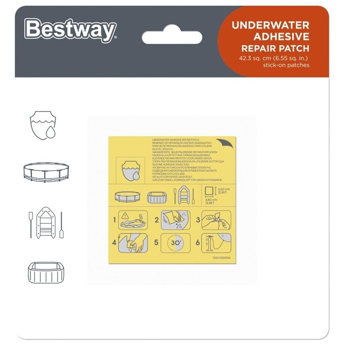 Toppe Di Riparazione Bestway Art. 62091 Subacquea 10 Pezzi