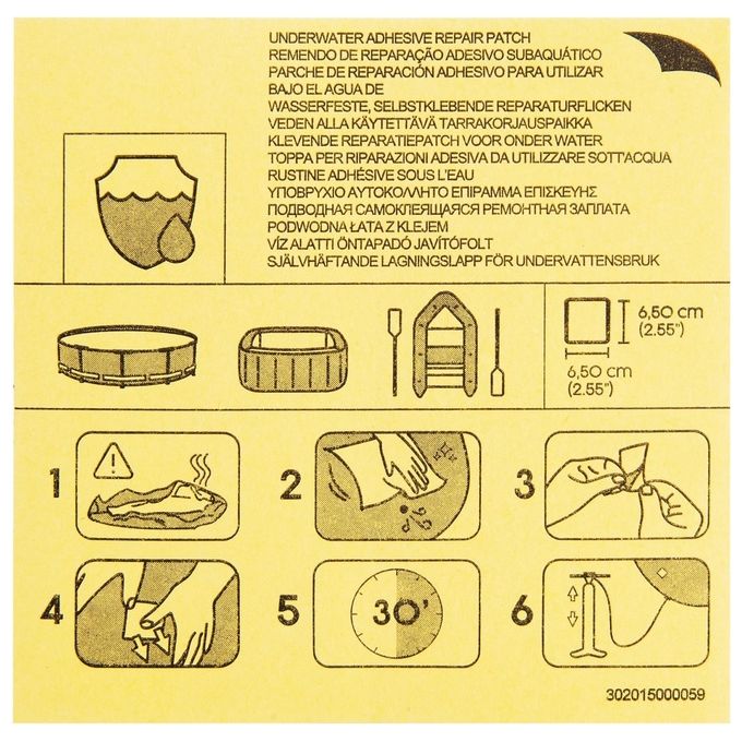 Toppe Di Riparazione Bestway Art. 62091 Subacquea 10 Pezzi