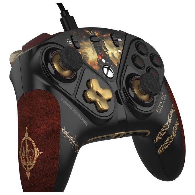 Thrustmaster ESWAP X2 ELDEN RING Gamepad Modulare Cablato PC Xbox USB-C colore Nero Bordeaux Oro
