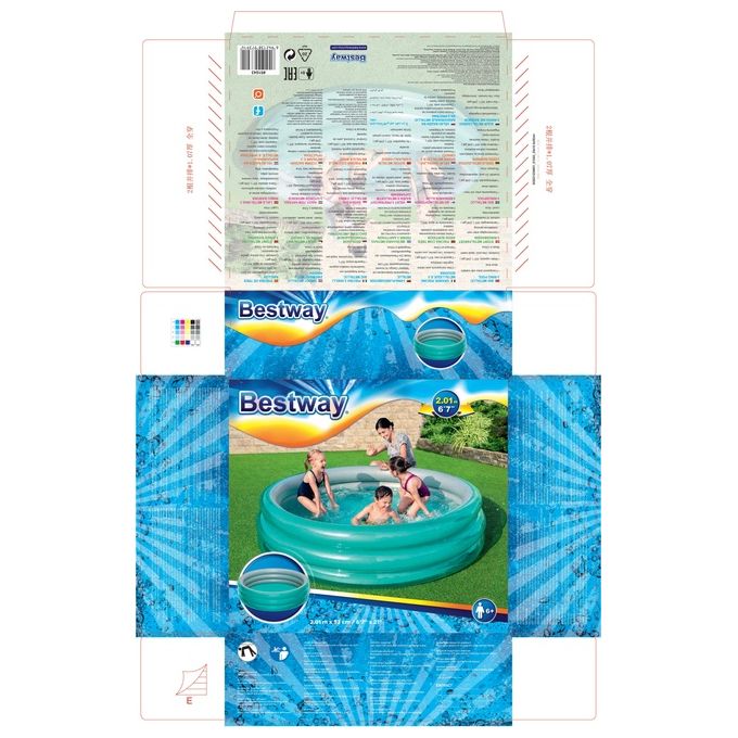 Bestway Piscinetta per Bambini Effetto Metallo Anni 6+