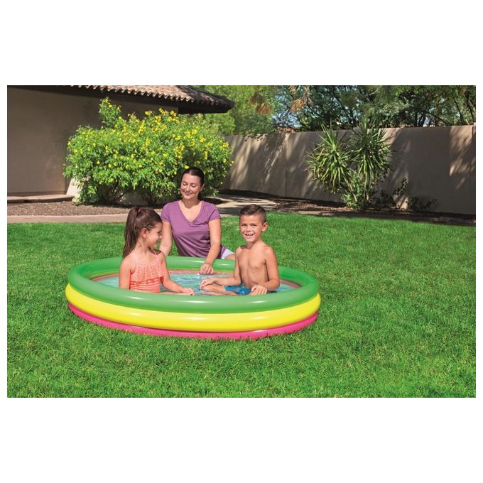 Bestway Piscinetta per Bambini Summer a 3 Anelli 2+ Anni