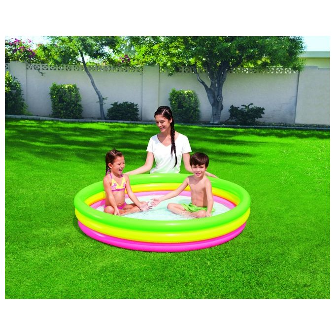 Bestway Piscinetta per Bambini Summer a 3 Anelli 2+ Anni