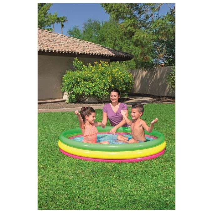 Bestway Piscinetta per Bambini Summer a 3 Anelli 2+ Anni