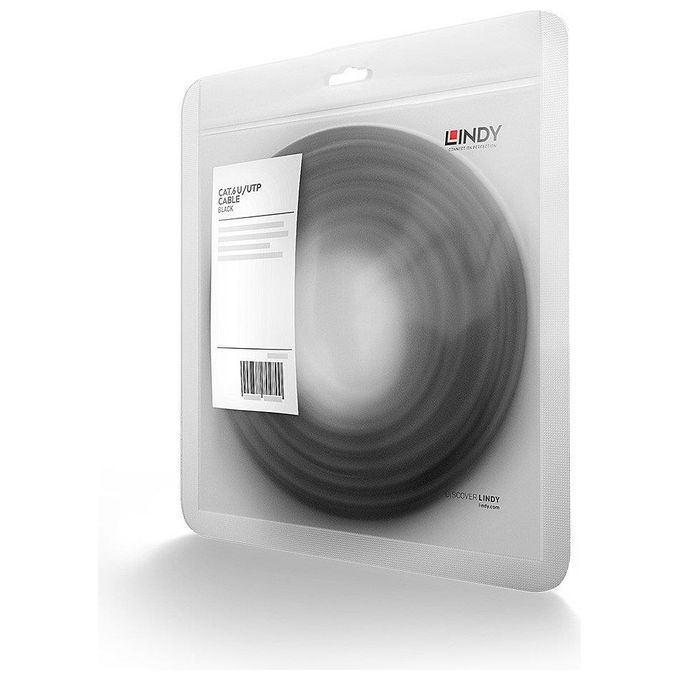 Lindy Cavo di Rete 0,3mt Cat6 U-UTP UTP Nero