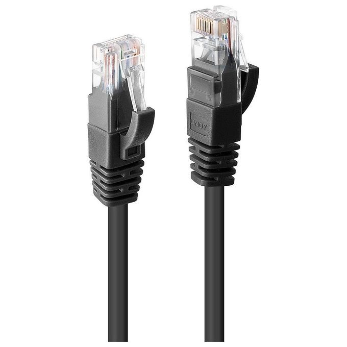 Lindy Cavo di Rete 0,3mt Cat6 U-UTP UTP Nero