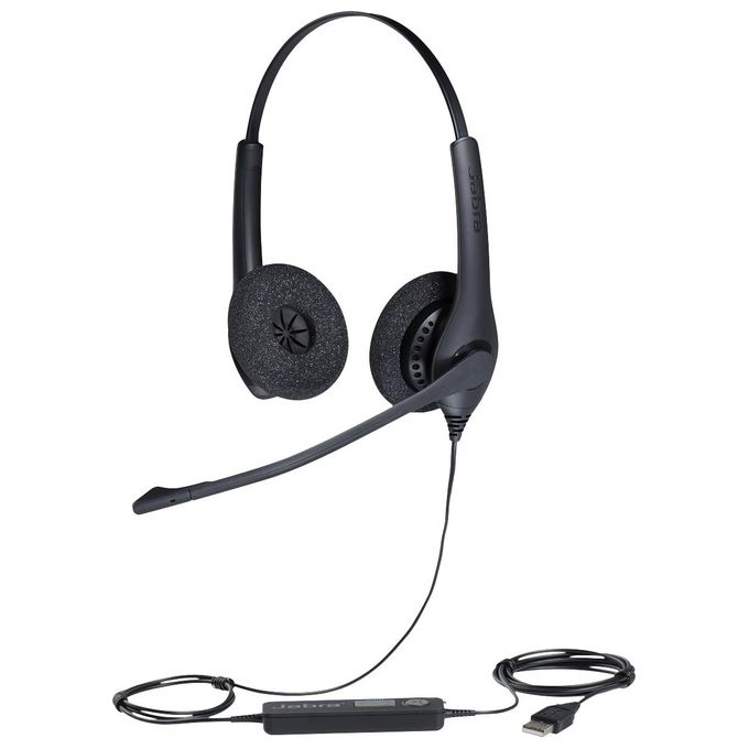 Jabra BIZ 1500 Duo Usb Cuffie a Padiglione con Microfono Nero
