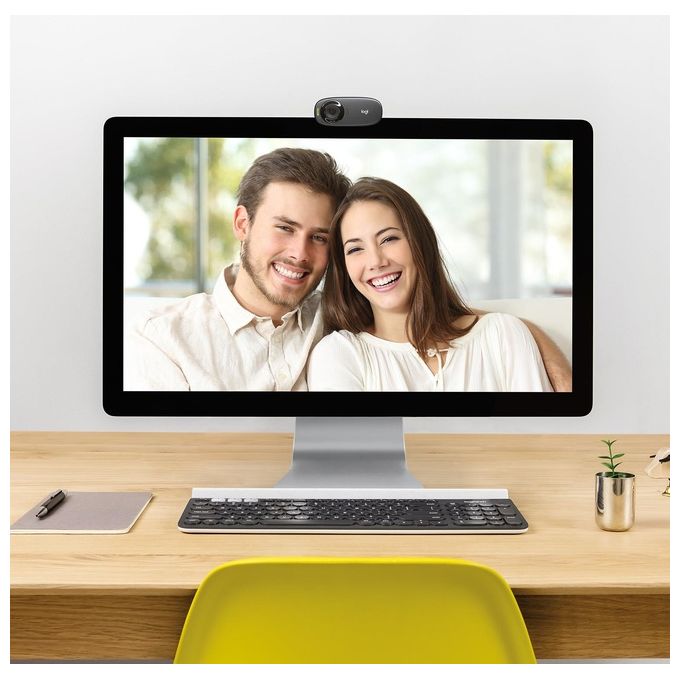 Logitech Webcam 960-001065 HD 720p 5MP USB Nero per PC e Mac