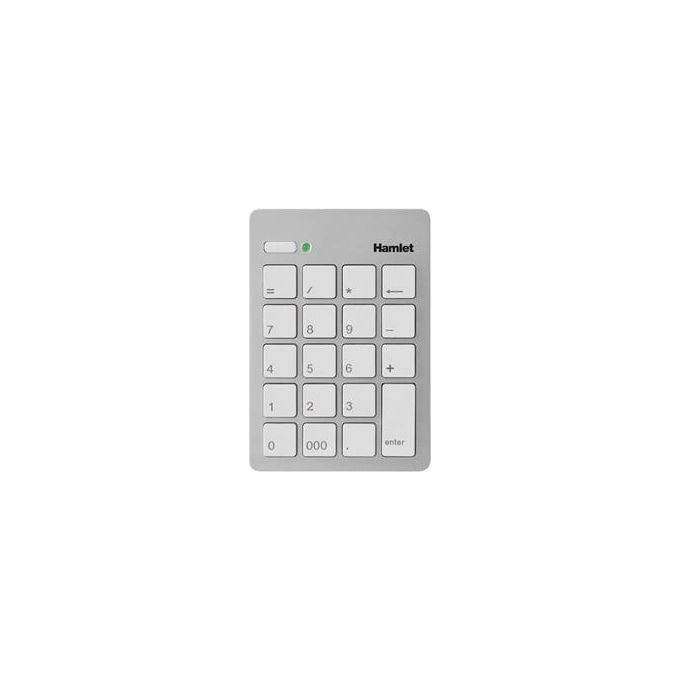Hamlet Tastierino Numerico Usb Silver-Bianco