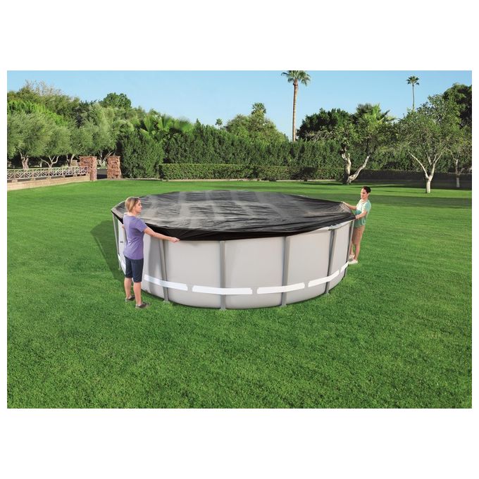 Bestway Telo di Copertura per Piscina Fuori Terra Rotonda da 4.88mt e Hydrium da 460x120cm