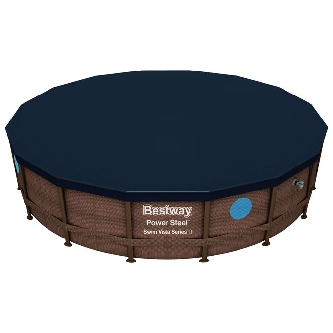 Bestway Telo di Copertura per Piscina Fuori Terra Rotonda da 4.88mt e Hydrium da 460x120cm