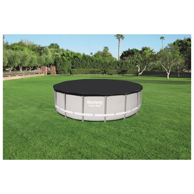 Bestway Telo di Copertura per Piscina Fuori Terra Rotonda da 4.88mt e Hydrium da 460x120cm