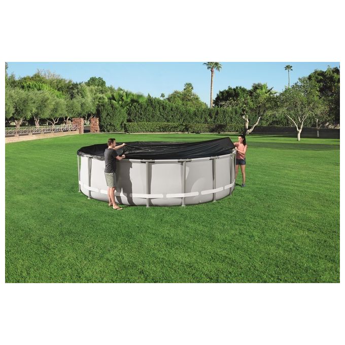 Bestway Telo di Copertura per Piscina Fuori Terra Rotonda da 4.88mt e Hydrium da 460x120cm