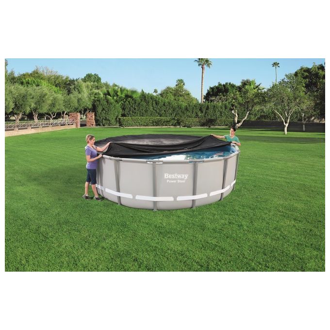 Bestway Telo di Copertura per Piscina Fuori Terra Rotonda da 4.88mt e Hydrium da 460x120cm